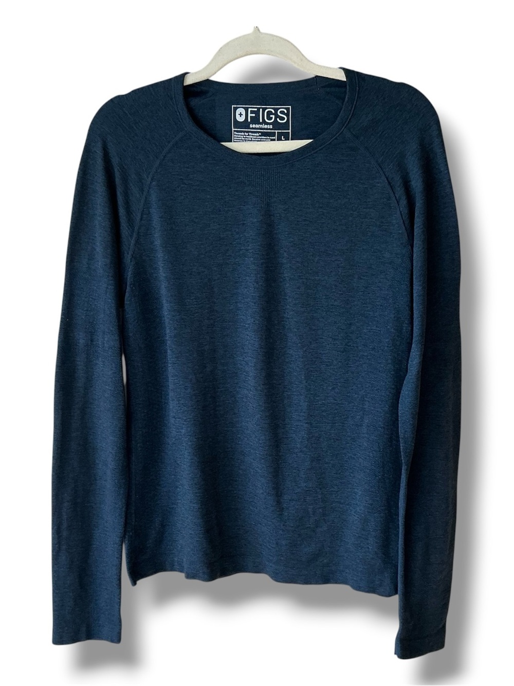 FIGS Salta Seamless Long-Sleeve Underscrub in Navy Size L